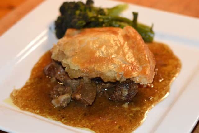 Beef, Guinness and oyster pie