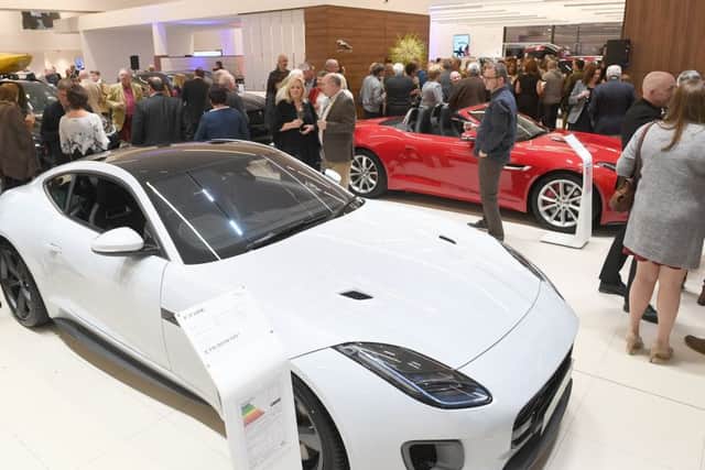Official opening of Duckworth's new Jaguar Landrover showroom at Kirton, with special guest Martin Johnson.