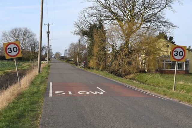 Sidebar Lane, Heckington. Drivers are doing 80mph through a 30mph zone. EMN-170703-100942001