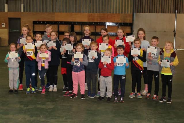 Youngsters with their certificates.
