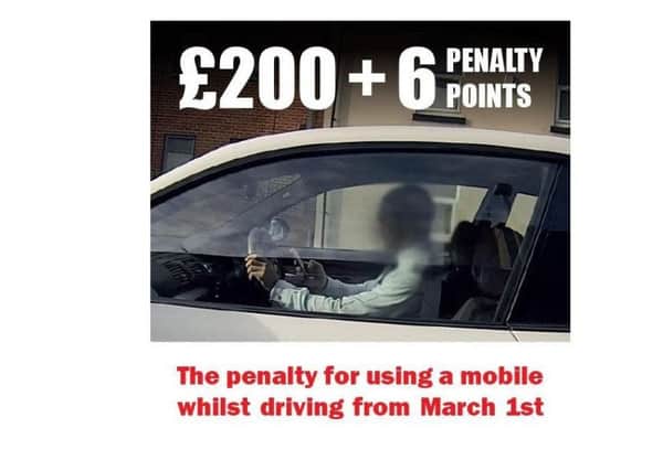 The new police campaign against mobile phone use while driving. EMN-170703-172517001