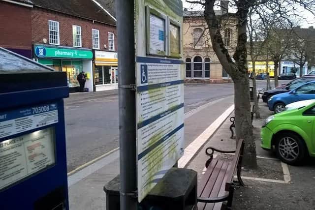 Market Place, where half hour free parking could be introduced.
