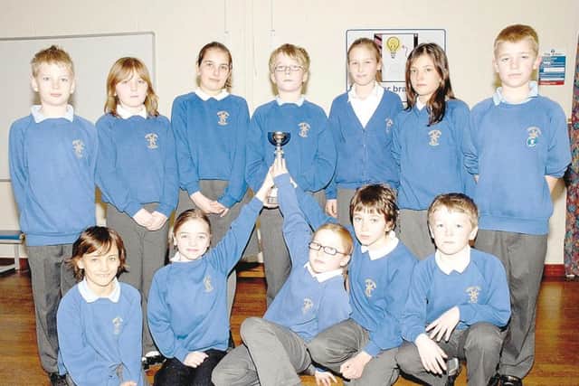The winning swimming team from Sibsey Free School in March 2007.