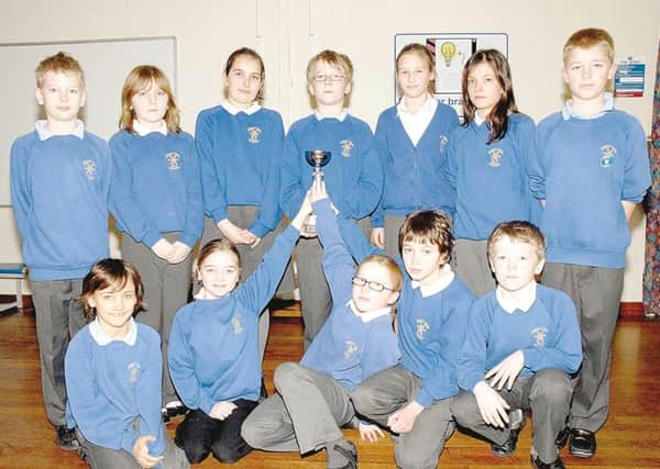 The winning swimming team from Sibsey Free School in March 2007.
