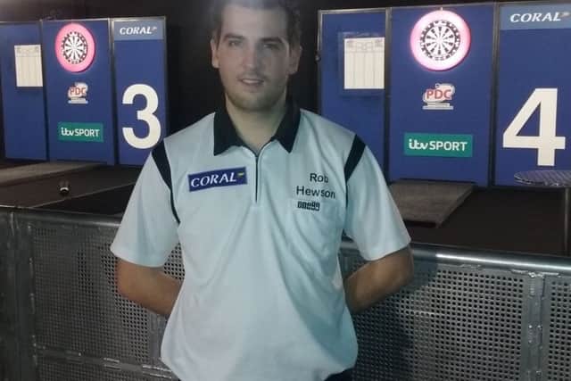 Robbie Hewson is ranked just a few places outside the PDC world top 100 despite being eligible to play only a few ranking tournaments EMN-170903-175550002