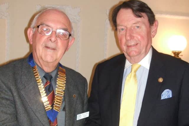 Probus chairman Richard Mason welcomed speaker Jonathan Brooks to the March meeting EMN-170321-122606001