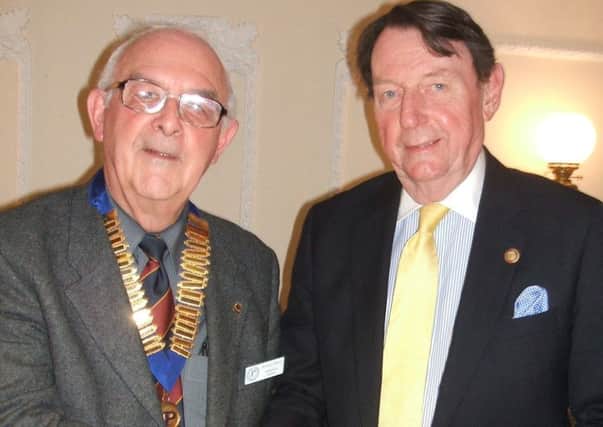 Probus chairman Richard Mason welcomed speaker Jonathan Brooks to the March meeting EMN-170321-122606001