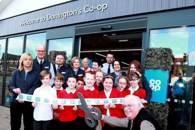 The ribbon cutting at Donington Co-op. Picture: Paul Marriott