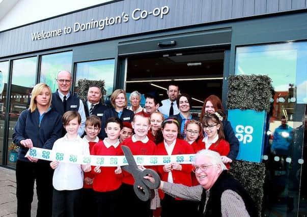 The ribbon cutting at Donington Co-op. Picture: Paul Marriott