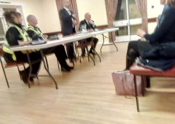 Lincolnshire Police and Crime Commissioner Marc Jones addressing the Police Forum in Ingoldmells. ANL-171103-085909001