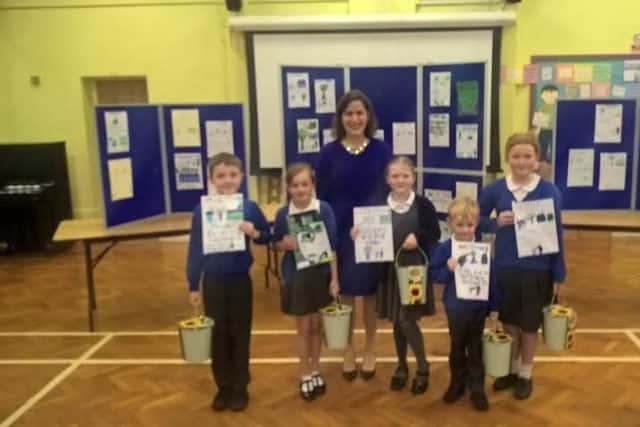 Horncastle MP Victoria Atkins with the five finalists