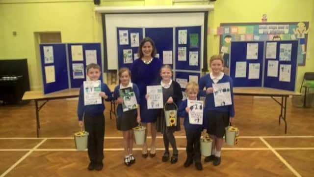 Horncastle MP Victoria Atkins with the five finalists