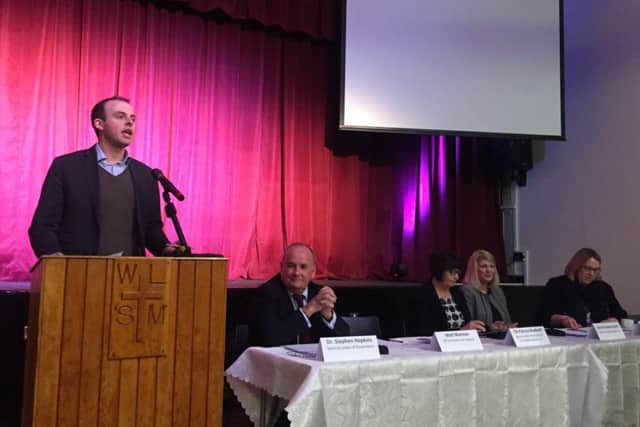 From left, Matt Warman MP, Dr Stephen Hopkins, Cllr Patricia Bradwell, Jennifer Bexon Smith, Heather Sandy.