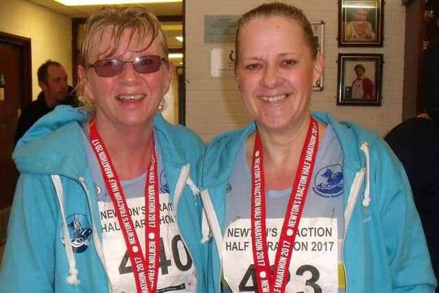 Debbie Jinks (left) and Andrea Mettam after the Newton's Fraction EMN-170313-124854002