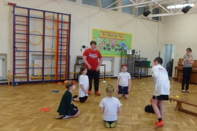 The sports leaders in action.