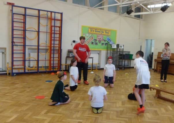 The sports leaders in action.