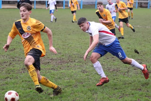 Harry Vince, in action for the youth team, has progressed to the senior squad.