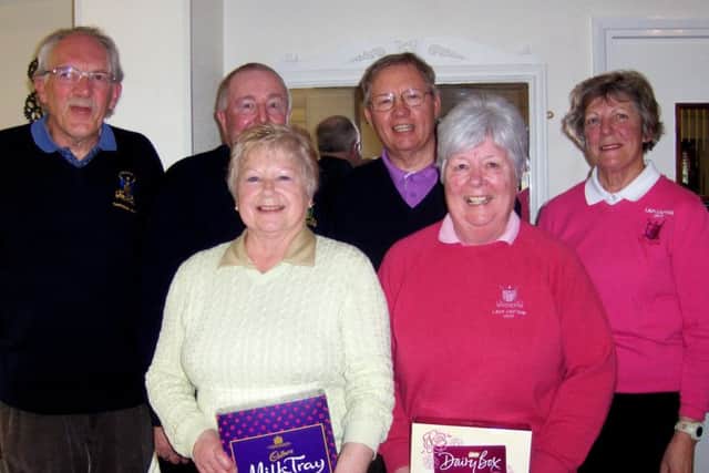Seniors Captain Terry Forster, left, is pictured with David Hodgson, Yvonne Wright, Ray Smith, Pam King and Lady Captain Kath Yates.