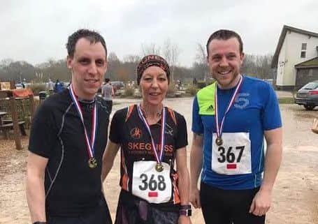 Jayne Wallis with sons Edd and George at Stanwick.