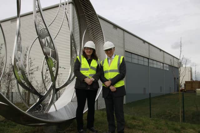 Caroline Johnson MP with Glennmonts Peter Dickson.