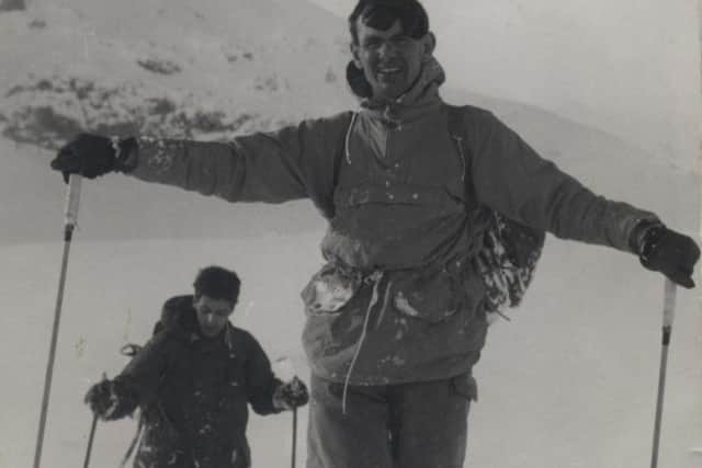 John Hale (in the background) behind expedition leader Flt Lt Mike Cole in Norway. EMN-170317-145557001