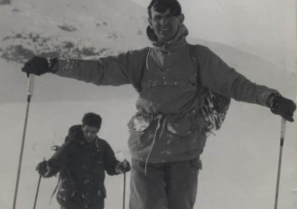 John Hale (in the background) behind expedition leader Flt Lt Mike Cole in Norway. EMN-170317-145557001