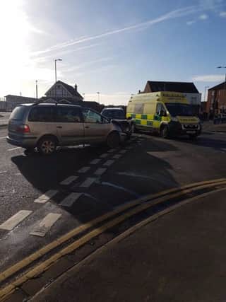 The scene of the collision in Sutton on Sea this morning (March 15).