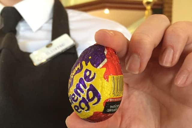 Cadbury's Creme Eggs are back on the menu at Elite fish and chip shop in Sleaford and Ruskington. EMN-170317-122334001