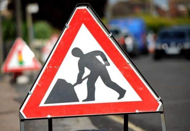 The roadworks take place from Monday