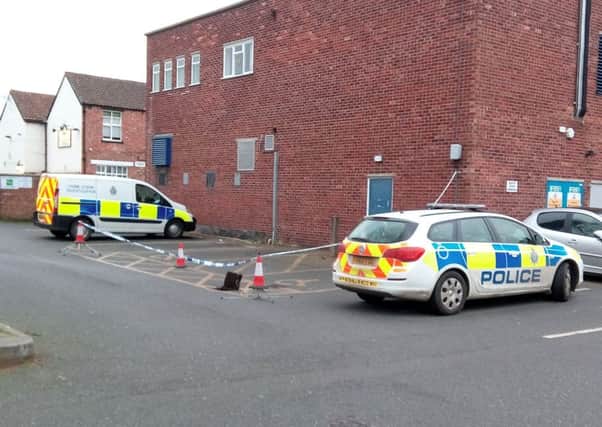 The cordoned off scene on Friday afternoon in Money's Yard. EMN-170320-092715001