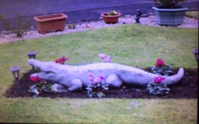 The stolen crocodile ornament.