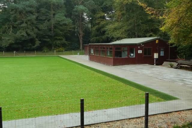 The new-look Woodhall Spa Town Bowls Club green.