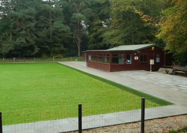 The new-look Woodhall Spa Town Bowls Club green.