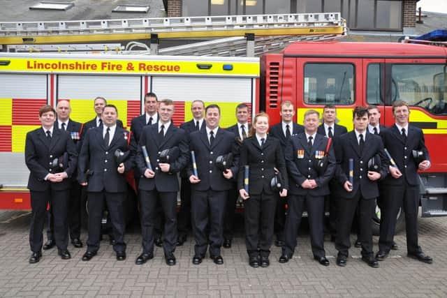 Among the new recruits is FF Dean McNaughton (far right) who will be based at Mablethorpe Fire Station.