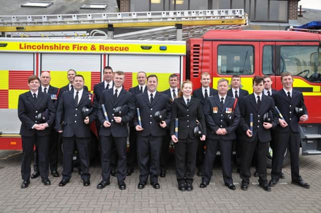 Among the new recruits is FF Dean McNaughton (far right) who will be based at Mablethorpe Fire Station.