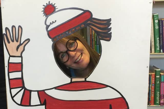 Staff member Mel Fenwick was the first to try the Wally selfie booth EMN-170323-133251001