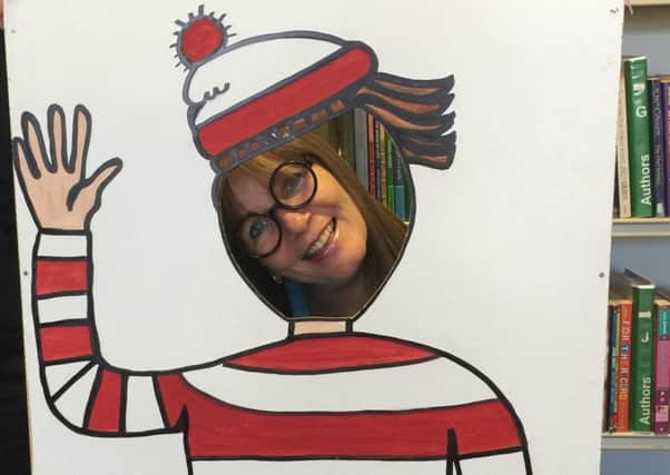 Staff member Mel Fenwick was the first to try the Wally selfie booth EMN-170323-133251001