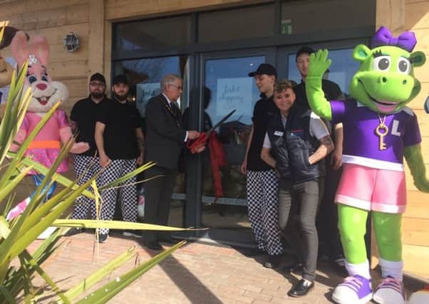 Mayor of Skegness Coun Dick Edginton opens Fish and Chippery on Southview Holiday Centre in Skegness. ANL-170325-063010001