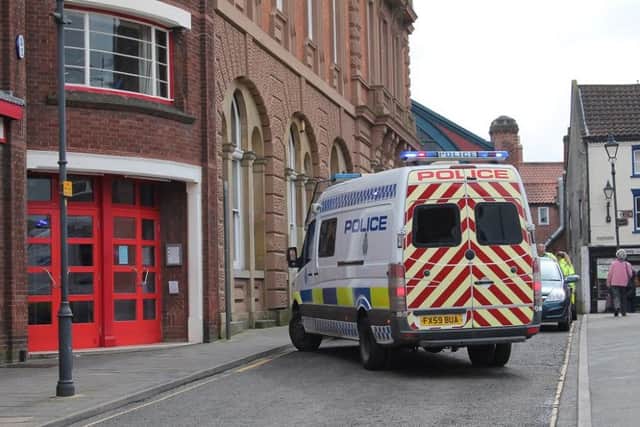 Emergency services at Cannon Street this afternoon (Wednesday).