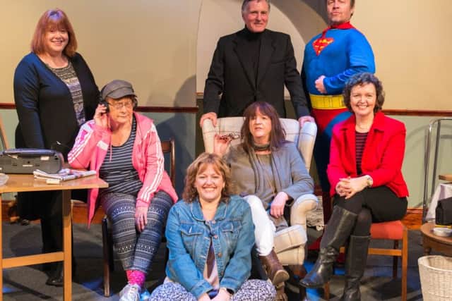 The Cast of Laying The Ghost production by Sleaford Little Theatre. EMN-170329-164524001