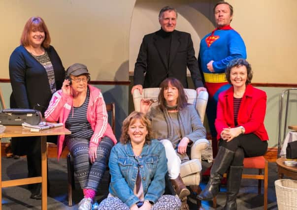 The Cast of Laying The Ghost production by Sleaford Little Theatre. EMN-170329-164524001