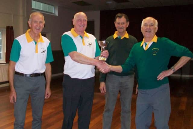 Cuckoos Mike Fox, Peter Selkirk and club chairman Norman Wigglesworth were worthy winners of Jacks Cup.