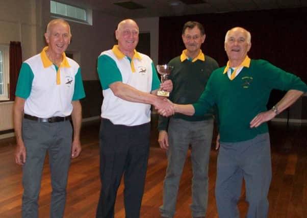 Cuckoos Mike Fox, Peter Selkirk and club chairman Norman Wigglesworth were worthy winners of Jacks Cup.