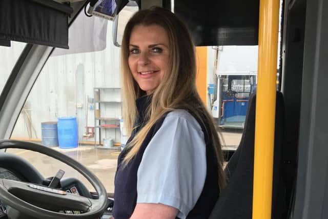 Bus driver Debbie Watton - nominated for the Customer Service Awards in the Sleaford Town Awards. EMN-170330-133259001