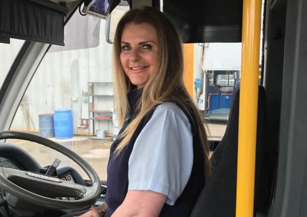 Bus driver Debbie Watton - nominated for the Customer Service Awards in the Sleaford Town Awards. EMN-170330-133259001