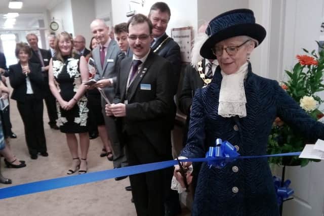 High Sheriff of Lincolnshire Jill Hughs formally opens the new extension.