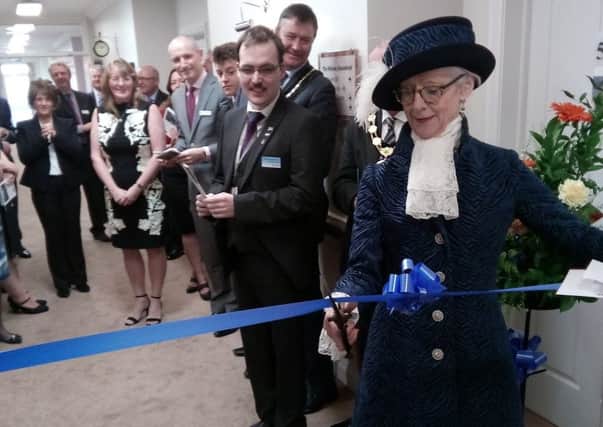 High Sheriff of Lincolnshire Jill Hughs formally opens the new extension.