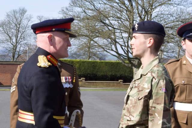 Crack shot: George Wells at his passing out parade.