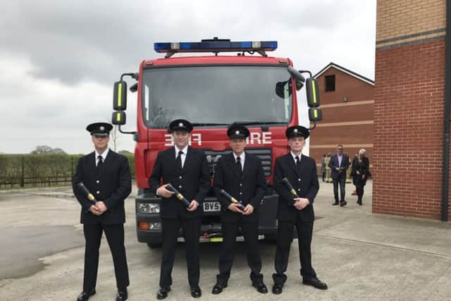 Newly trained firefighters at RASE Distribution