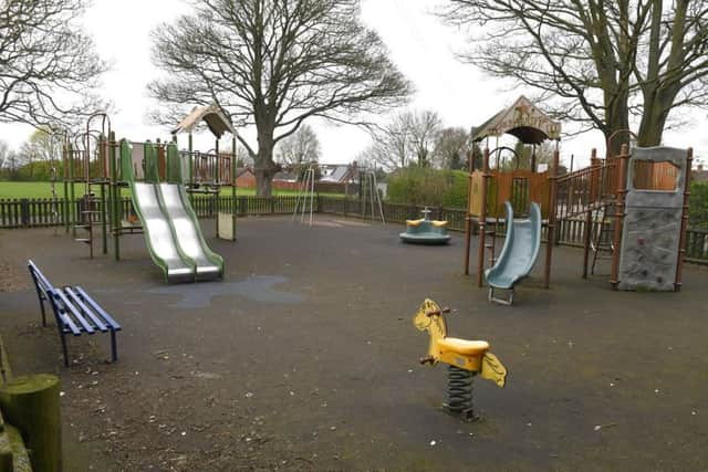 The childrens play area on Heckington playing field. EMN-170304-192144001